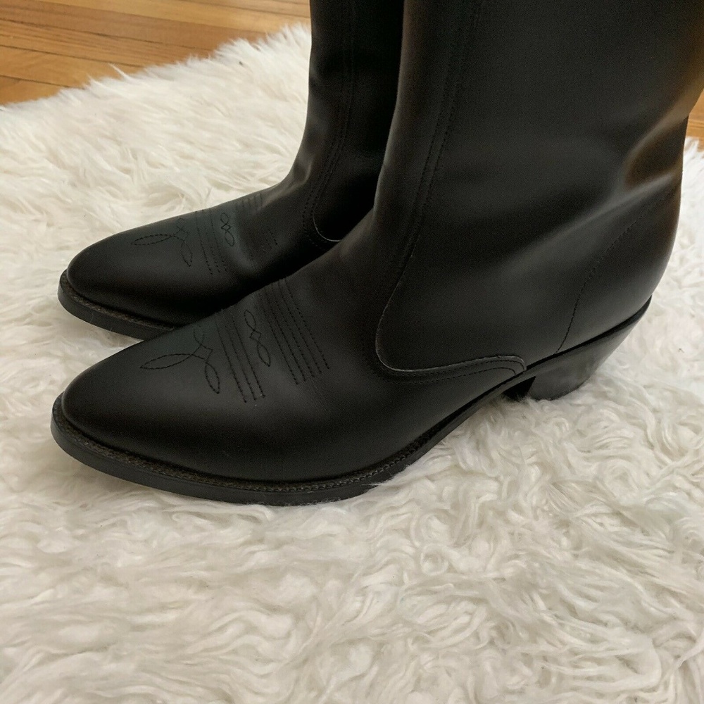Long Haul Size 9 Sleek Black Short Cowboy 7" Boots